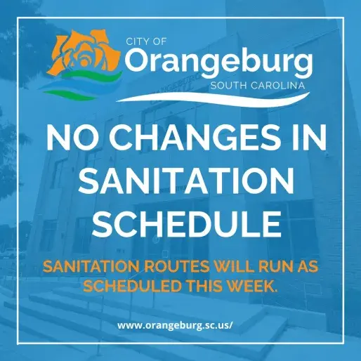 No Changes in Sanitation Schedule
